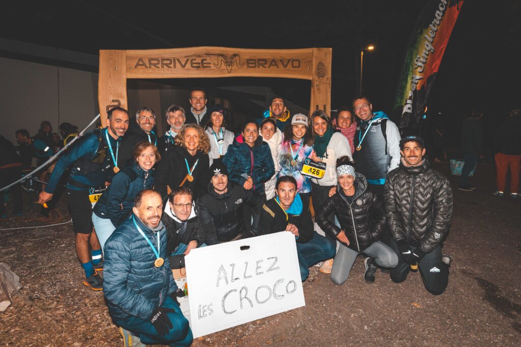 Les crocos dans la nuit attendant les coureurs de la dernière boucle de l'UTMA.
Photo prise par Laurent Duquesne